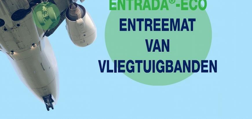 Entreematten gemaakt van gerecyclede vliegtuigbanden voor Schiphol