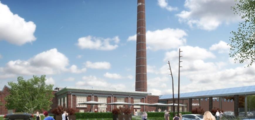 Winkelcentrum AaBe te Tilburg voorzien van Storax lamellenwand met trafodeuren