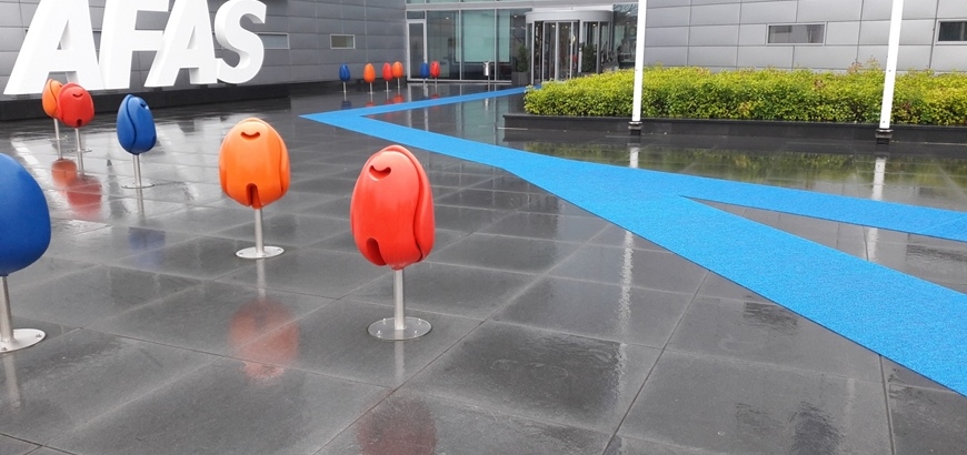 AFAS voorzien van Unigrip kiezelmatten