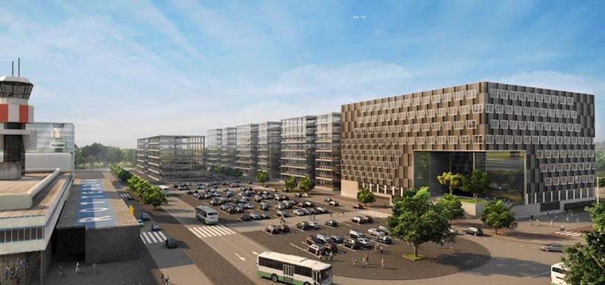 Storax ventilatieroosters voor business park “Cornerstone” op luchthaven The Hague Airport.