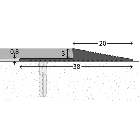 Prinz aanloopprofiel 169 aanloopprofiel 3 mm