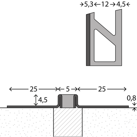 Prinz rvs dilatatieprofiel 781