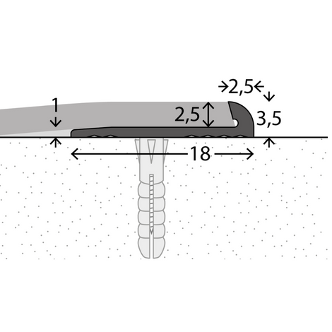 Prinz eindprofiel voor marmoleum