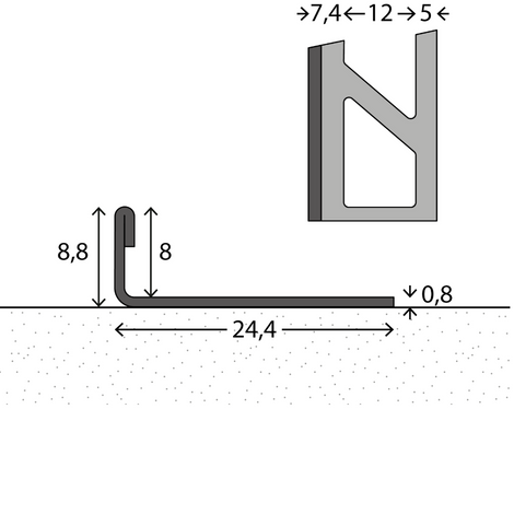 723 eindprofiel rvs prinz
