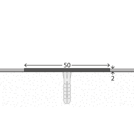 brandwerend deur dorpelprofiel 50 mm