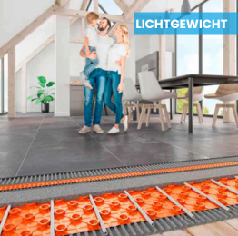 lichtgewicht vloerverwarming watergedragen
