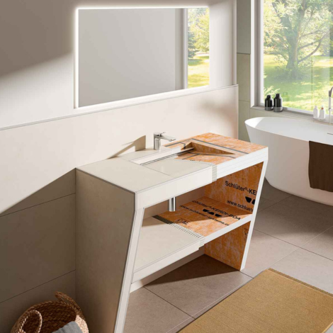 Schlüter kerdi board WS bouwplaten voor wastafels