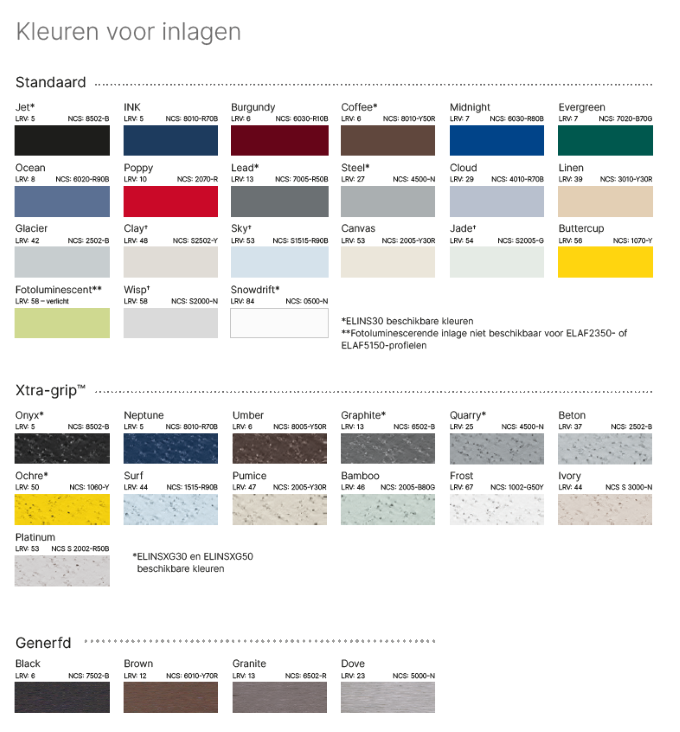 kleurenschema inlage
