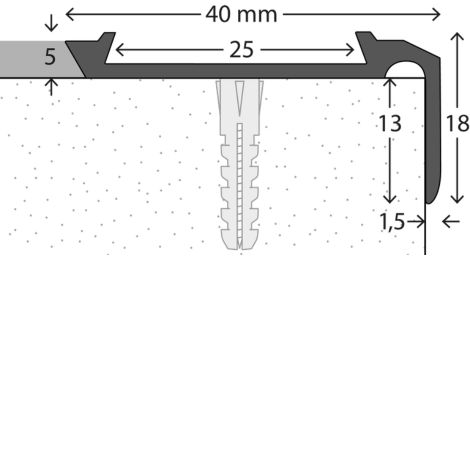 185 messing antislip trapneus